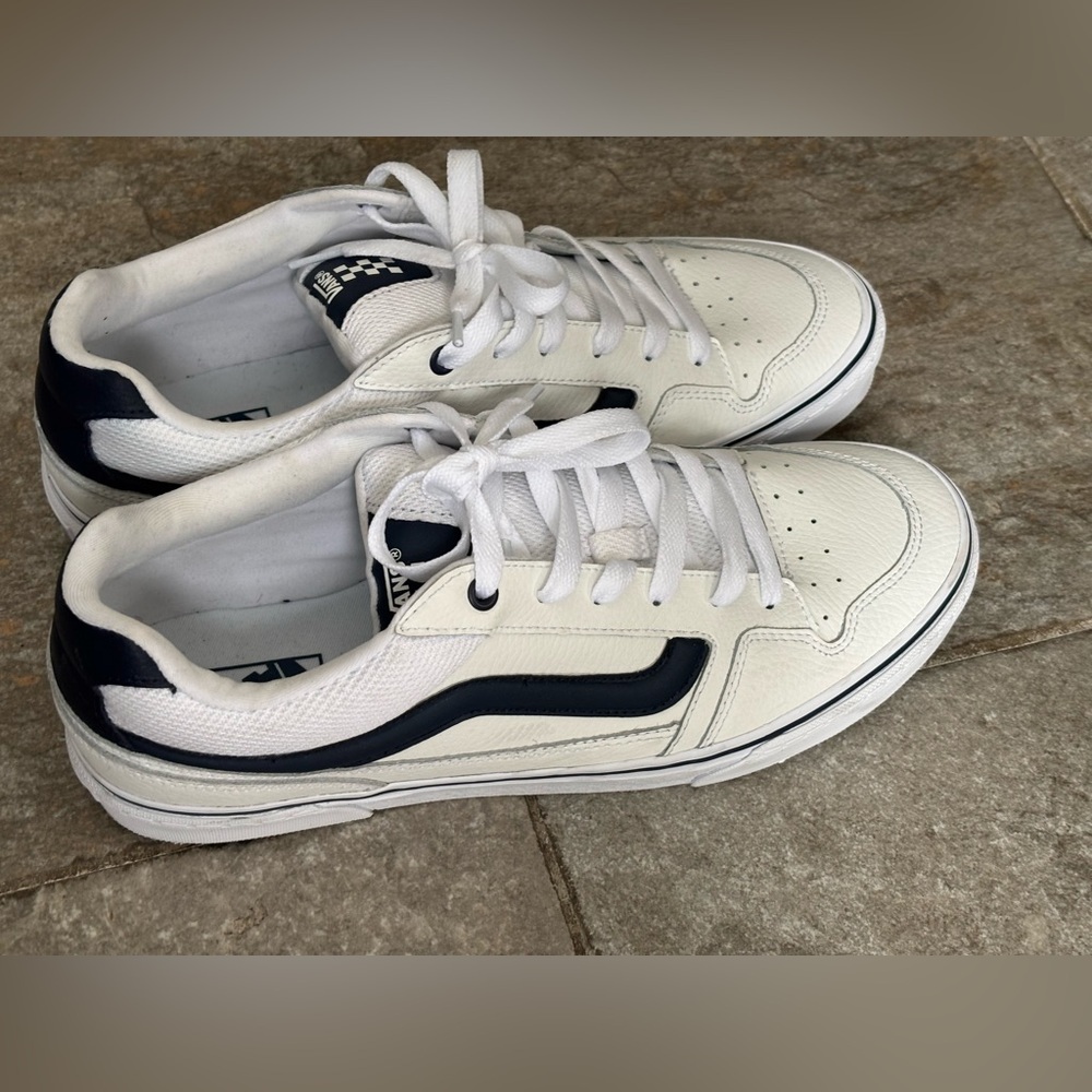 Vans off the Wall Navy Blue and White Old Skool Sneakers Size 12 - Picture 2 of 12